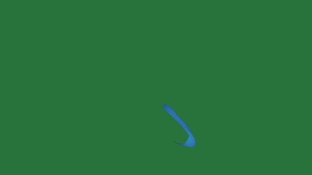 Black drawing of face blue bird screen arrow flying in the sky logo green screen colorful frame cartoonish