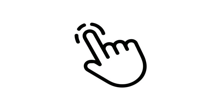 Hand sign vector icon set featuring hand symbols and illustration finger pointers for computer mouse click buttons or human music art logo design concepts