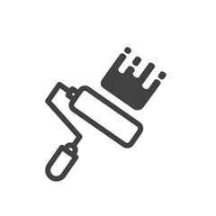 Fototapeta premium Large spot paint roller, icon, vector.