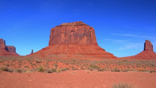Monument Valley, located on the Arizona-Utah border in the United States.