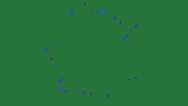 Screen clock black outline of bird broken window green screen layers design figure cartoonish movement frame