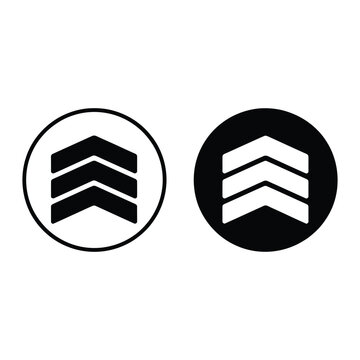 Military rank icon. black sign on transparent background. vector illustration. easy to edit and customize. eps 10.
