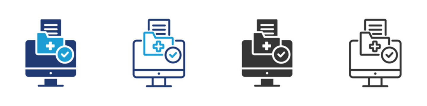 EHR icon set collection multi-style