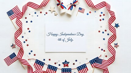 Obraz premium Happy independence day usa 4th of july celebration decorations