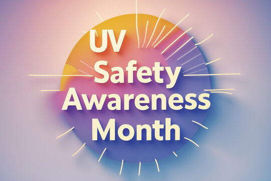 Banner poster card month awareness uv ultraviolet protection July health care concept AI Generative