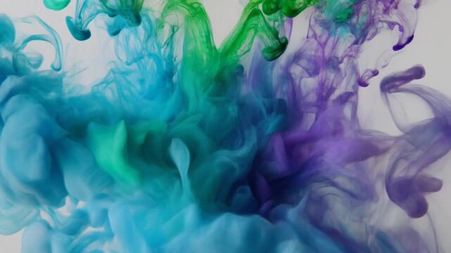 Abstract Ink Cloud Swirls in Water