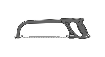 Black handheld curved metal saw tool. © TheArk