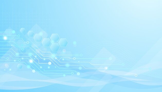 Light blue technology banner background