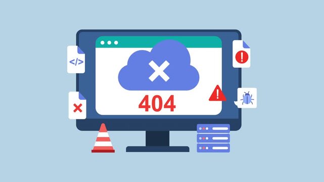 404 Error with Cloud Server and Network Problems 2d Animation with Alpha Matte