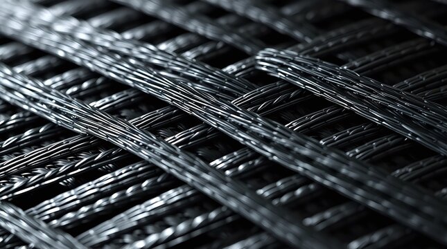 Carbon Fiber Woven Pattern Macro Closeup