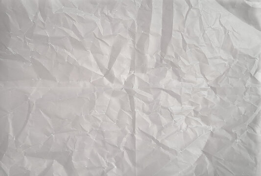 Transparent crumpled tracing paper texture isolated on transparent background