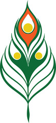 Peacock feather detailed vector illustration  © Alema