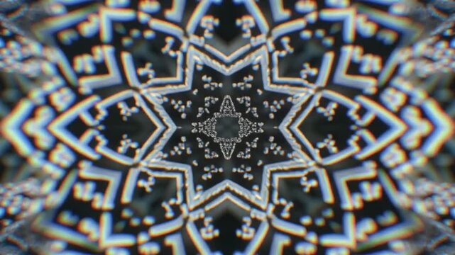 Abstract Geometric Kaleidoscope Pattern Expanding Animation