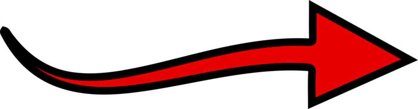 road sign with red arrow	