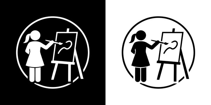 Capturing the essence of creativity through painting, embodying artistic expression on canvas