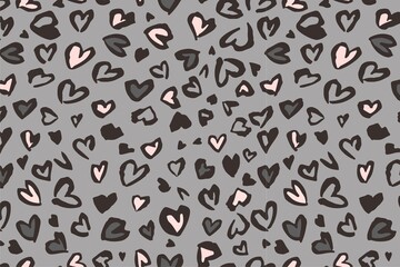 Fototapeta premium Hearts pattern background