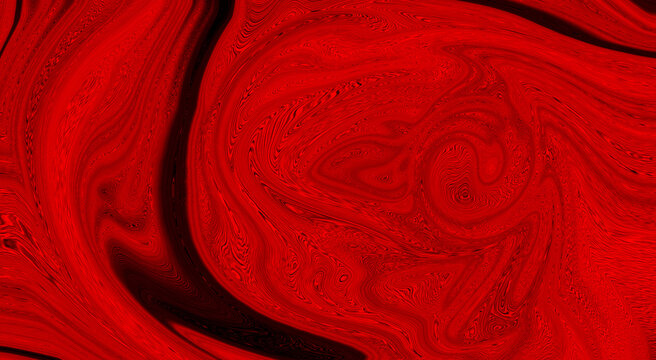 Vibrant crimson liquid abstract background with dynamic flowing swirls and glossy molten texture creating an intense and energetic visual effect