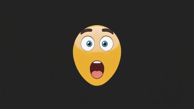 Shocked to Sad Emoji Animation Transition