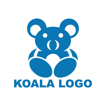 Minimalist Koala Logo Vector Cute Australian Animal Branding Icon Illustration Design