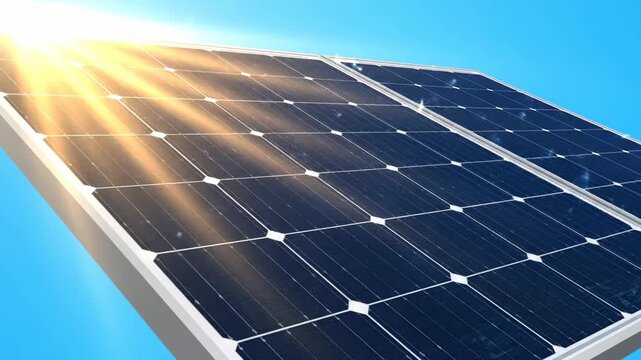 Solar Panels Generating Renewable Energy.