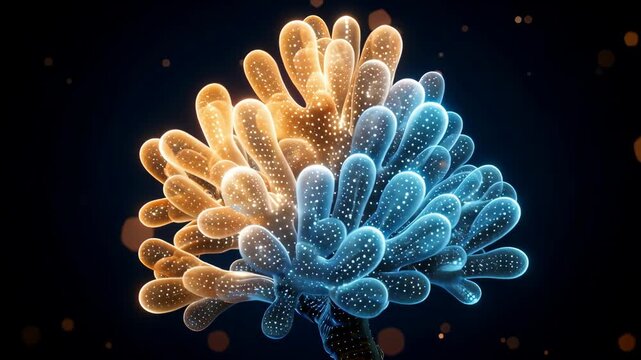 Colorful glowing corallike structure