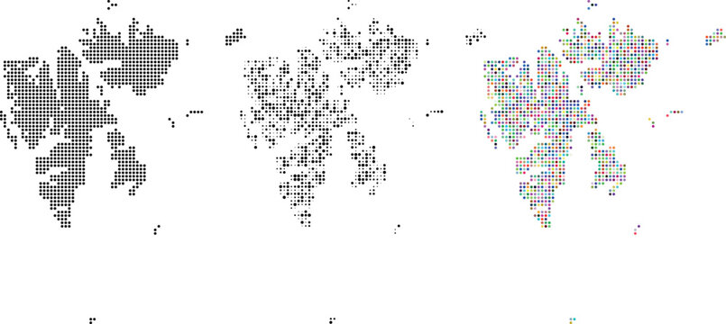 Norway Svalbard Island Vector Silhouette Area Map in dotted pattern