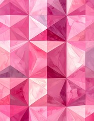 Obraz premium Pink faceted geometric pattern