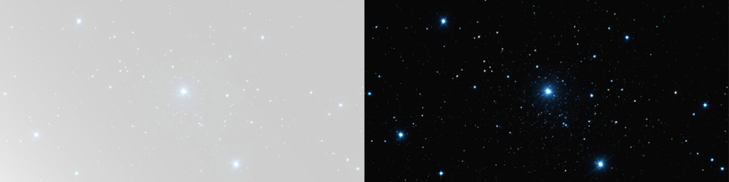 Elegant blue stars and glowing stardust on neutral grey background for minimalist luxury design projects 