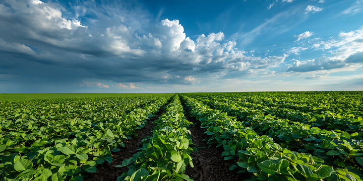 green field and blue sky