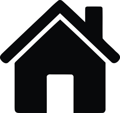 Simple house home silhouette vector icon