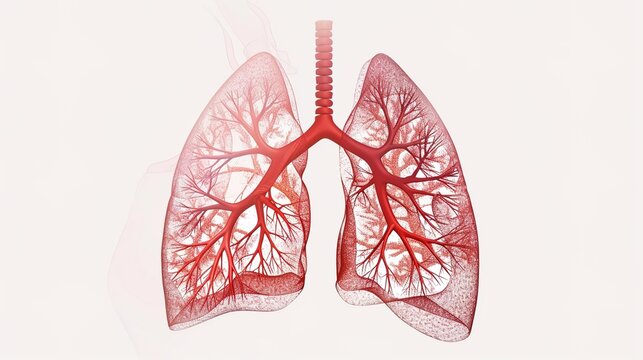 Chronic Obstructive Pulmonary Disease COPD medical concept, human lung anatomy comparison of healthy and damaged respiratory organs, emphysema chronic bronchitis respiratory disorder healthcare illust