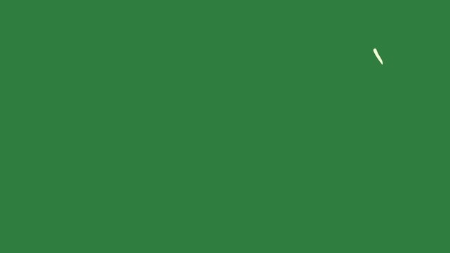 A green screen with white line on it and background circle spots paint sps splashs an arrow pointing to the left paw print animated chromakey background expression motion figure emotion