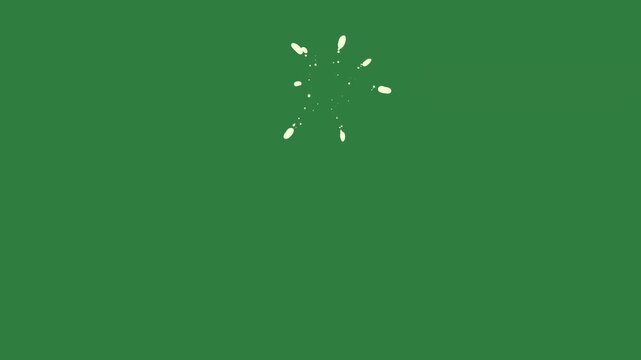 A green screen with white background and circle on it clock arrow an image of flower animated chromakey background colorful cartoonish scene illustration expression design figure backgrounds