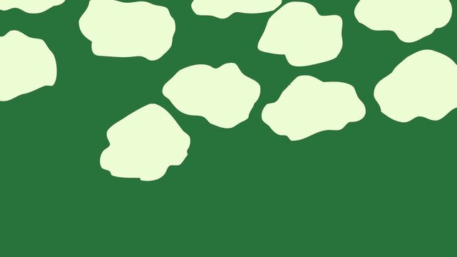 A green background with two white hearts and leaves map bunch of on an image pattern leaf fish silhouettes green screen animated chromakey background creative colorful motion style