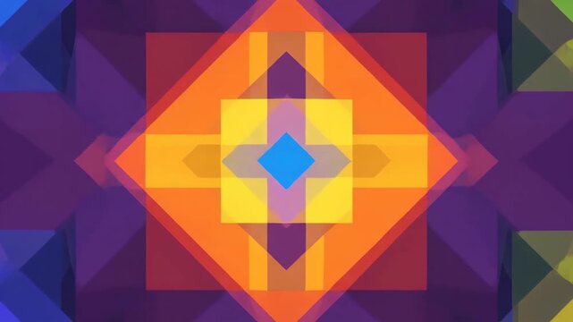 Vibrant Geometric Patterns and Shapes Animation.