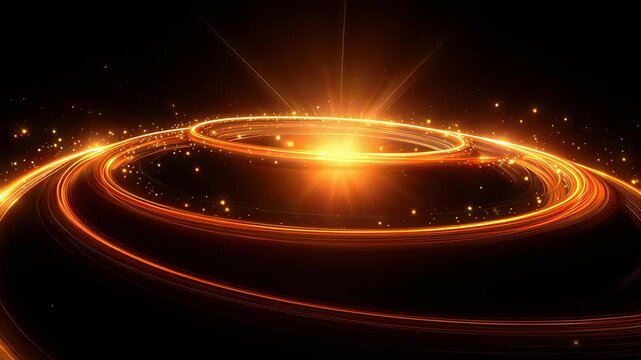 Abstract glowing spiral light pattern