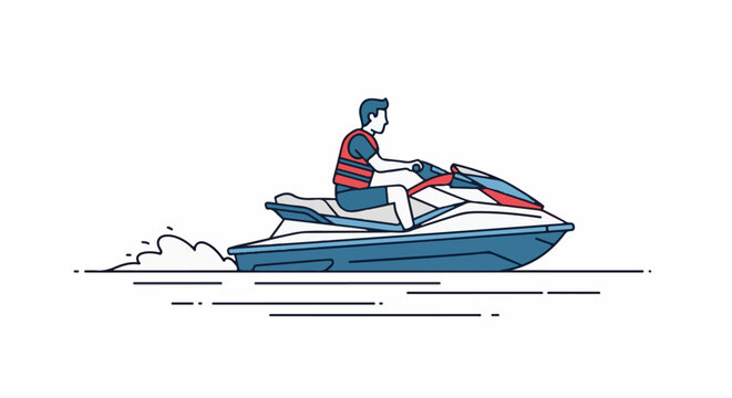 Person riding a jet ski on the water