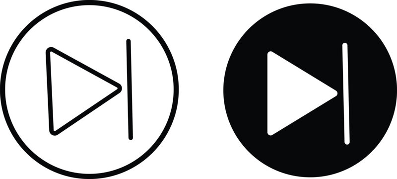 previous icon set. Arrow right and forward symbols. Forward arrow icons.  Navigation sign. Web and mobile app user interface design. 