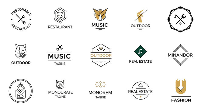 Collection of diverse logos for various businesses and concepts.