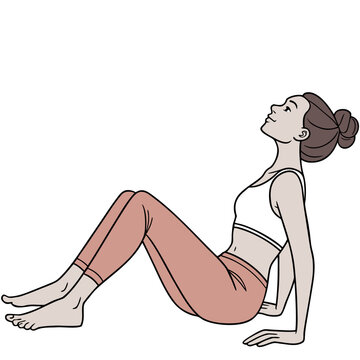 woman lying down in supine position vector illustration on white background