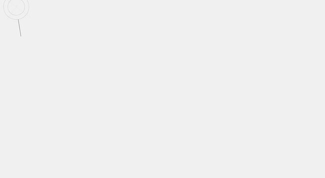 Minimalist loading spinner animation on clean animation white background