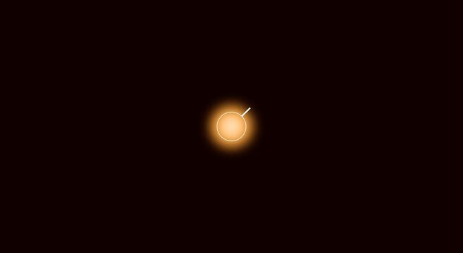 Minimalist loading spinner animation with glowing orange circle animation