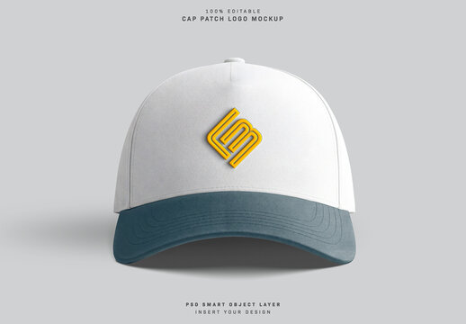 Isolated Cap on White with Embroidered Logo Mockup