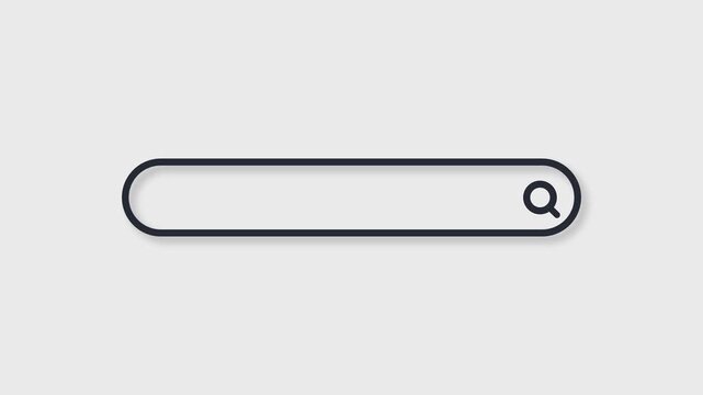 Minimal Search Bar Icon Interface on Gray Background Vector Illustration