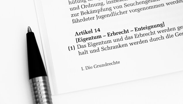 Artikel 14 Grundgesetz Eigentum Erbrecht Enteignung