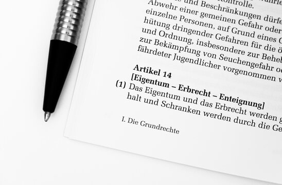 Artikel 14 Grundgesetz Eigentum Erbrecht Enteignung