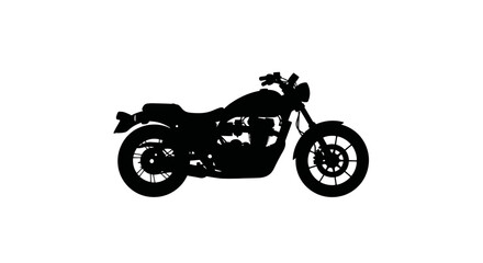 Fototapeta premium motorcycle silhouette on a white background