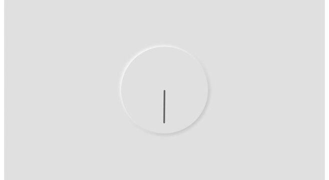 Minimalist rotating clock loading animation on soft grey animation