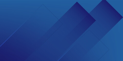 Obraz premium Futuristic blue gradient backdrop with sharp geometric lines and transparent overlays. Abstract aesthetic for digital marketing, network communication, and cyber security themes.