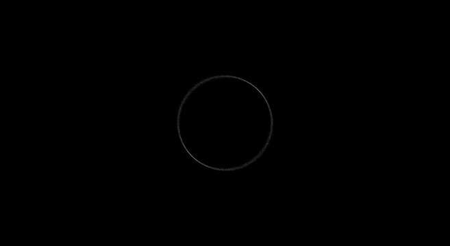 Minimalist white loading circle animation loop on solid black animation